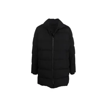 EMPORIO ARMANI Zip Up Quilted Puffer Coat