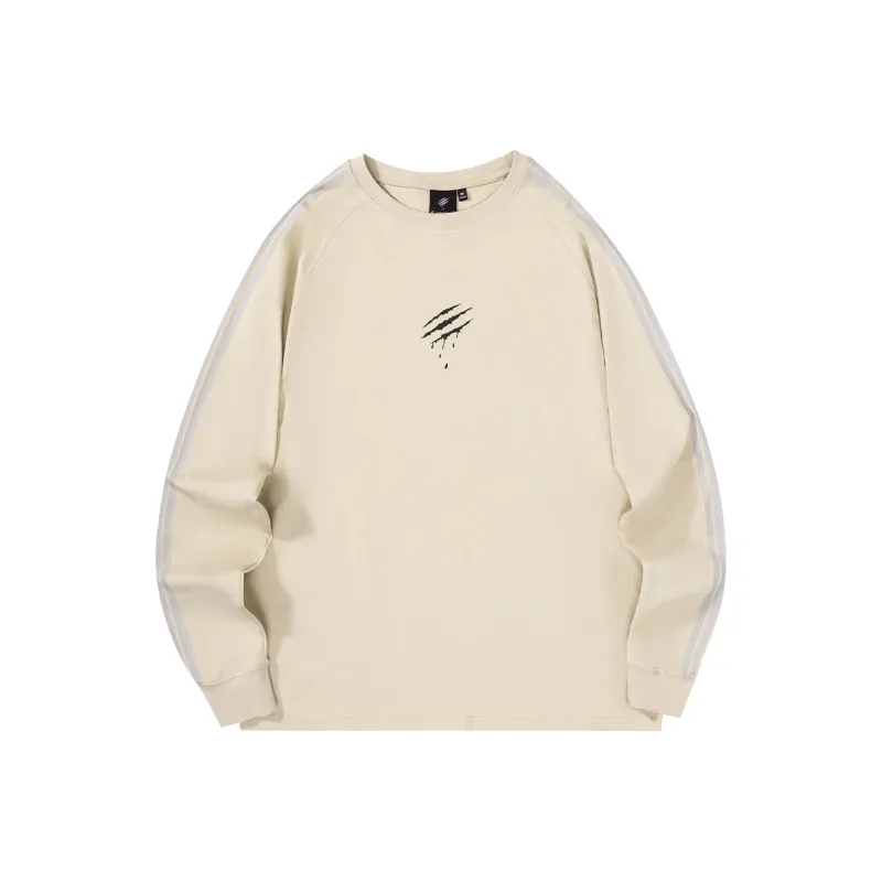 Suamoment Spring Fall American Casual Couple Long Sleeved Top Unisex-2