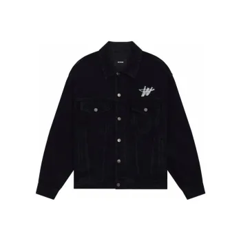 WE11DONE SS24 Denim Jacket Unisex Black