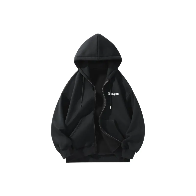 BENGEN Jackets Coats Unisex Black-0