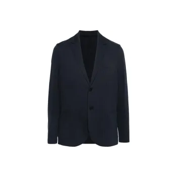 HARRIS WHARF LONDON Cotton blend Seersucker Blazer