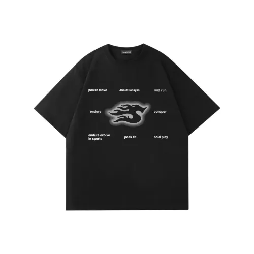 SANSYAS T Shirts Unisex Black