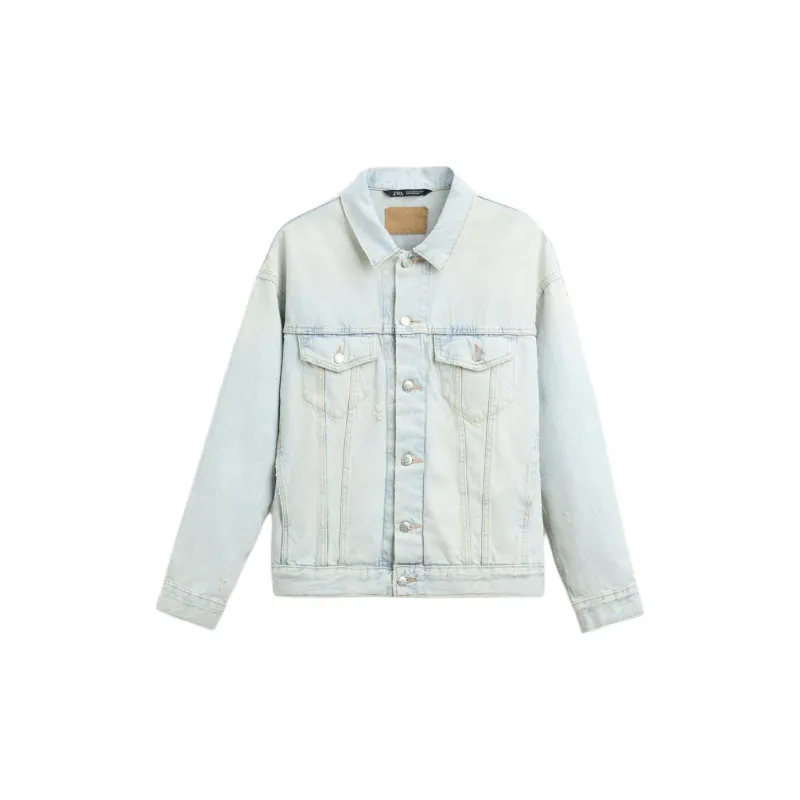 ZARA Denim Jacket Men's Light Blue-0