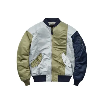 VIP Colorblock Baseball Collar Loose Fit Thickened Puffer Jacket Unisex