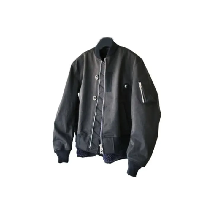 Sacai Layered Band collar Bomber Jacket-0