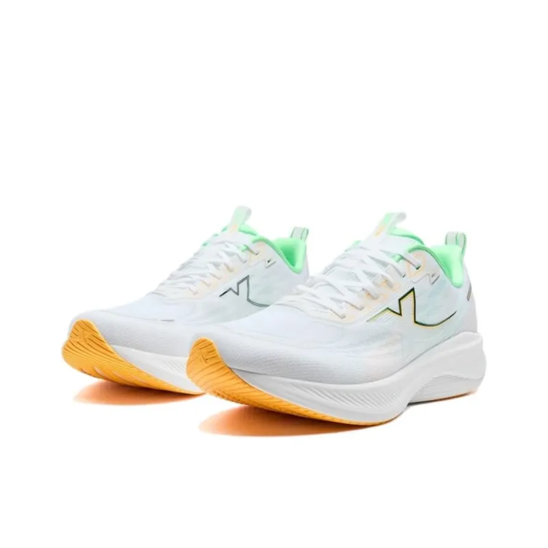 XTEP Abrasion Resistant Slip Resistant Low Top Training Running Shoes Men's White Green-2