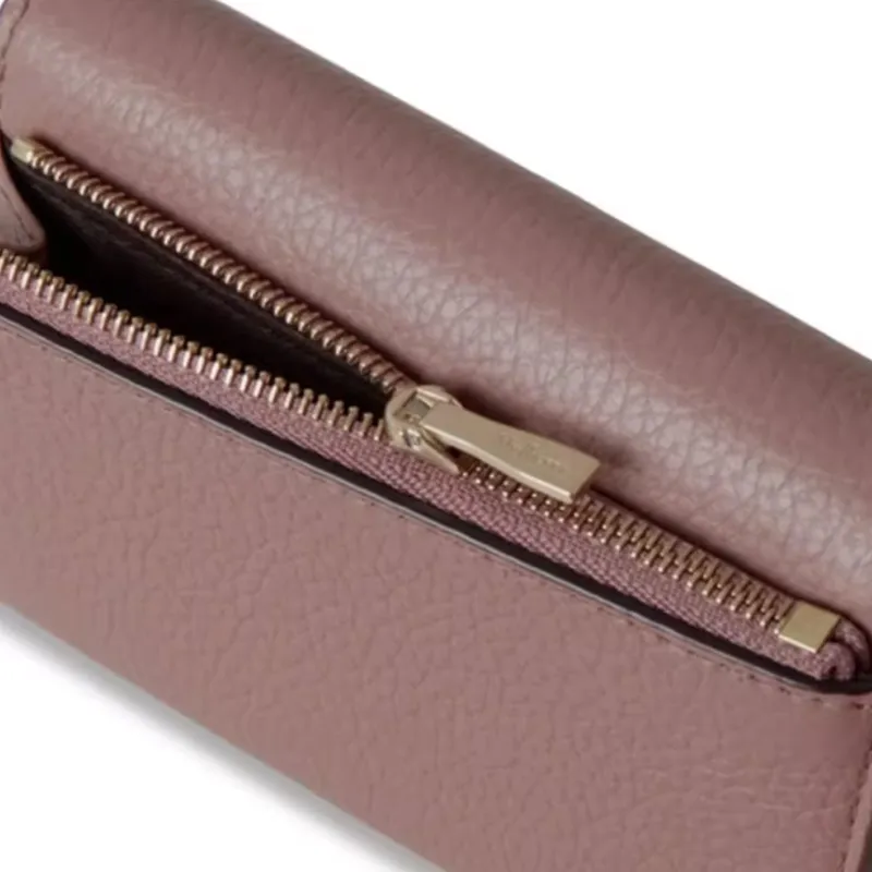 Mulberry Cow Leather Wallet Unisex Fall Rose-2