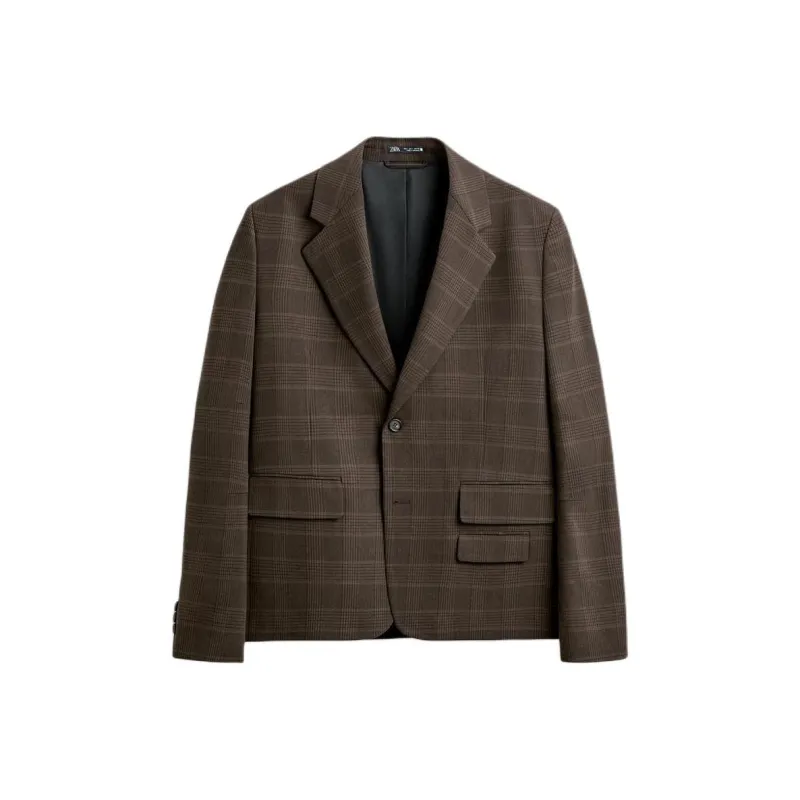 ZARA Business Suits Men Brown-0