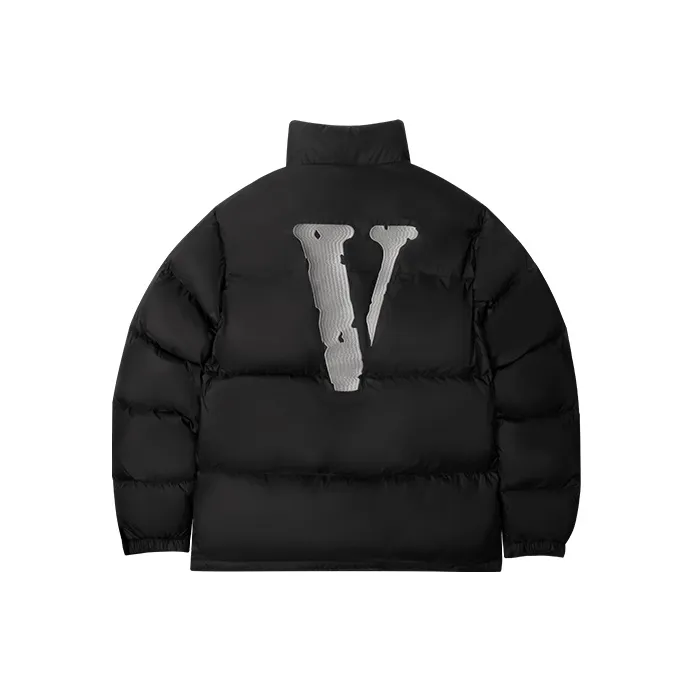 VLONE Down Jacket Unisex Black Silver-0