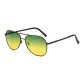 Bright Black Frame with Yellow Green Lens C2