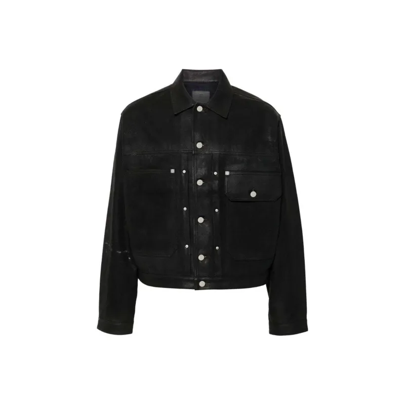 Givenchy Collared Button Up Denim Jacket-0