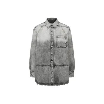 VANN VALRENCÉ Denim Jacket Unisex Mountain Stone Gray