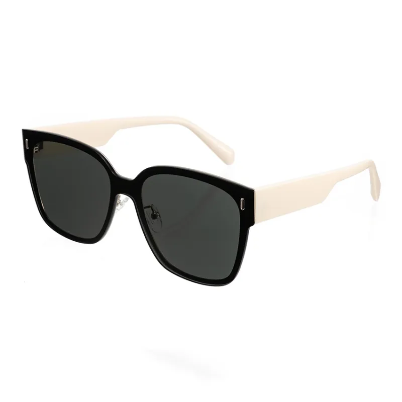 VIRDEN AERMAN TR/Memory Plastic Metal Square Sunglasses Unisex Black-3
