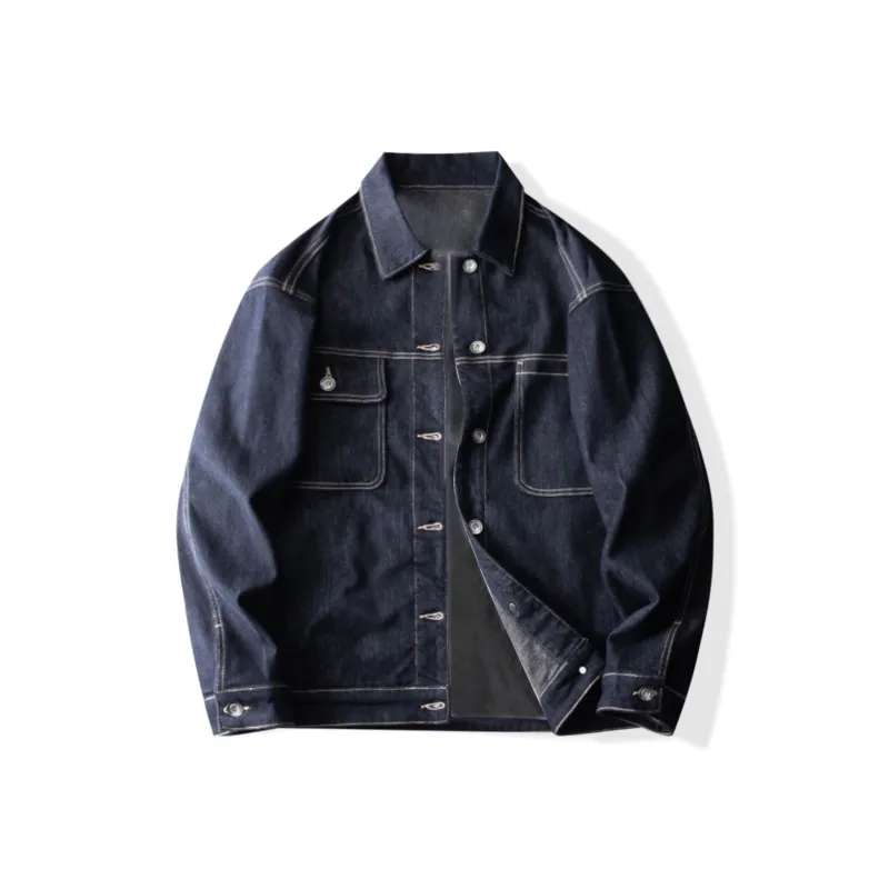 WILD LEADER Denim Jacket Unisex Blue-0