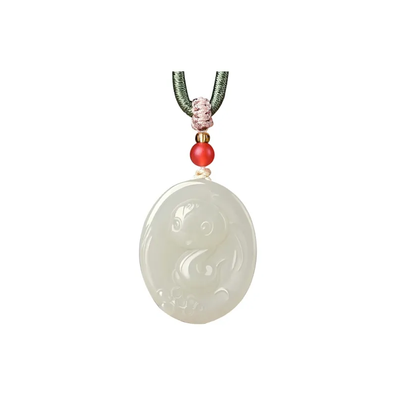 KUNYUYAO Hetian Jade Pendants White Jade Unisex-13