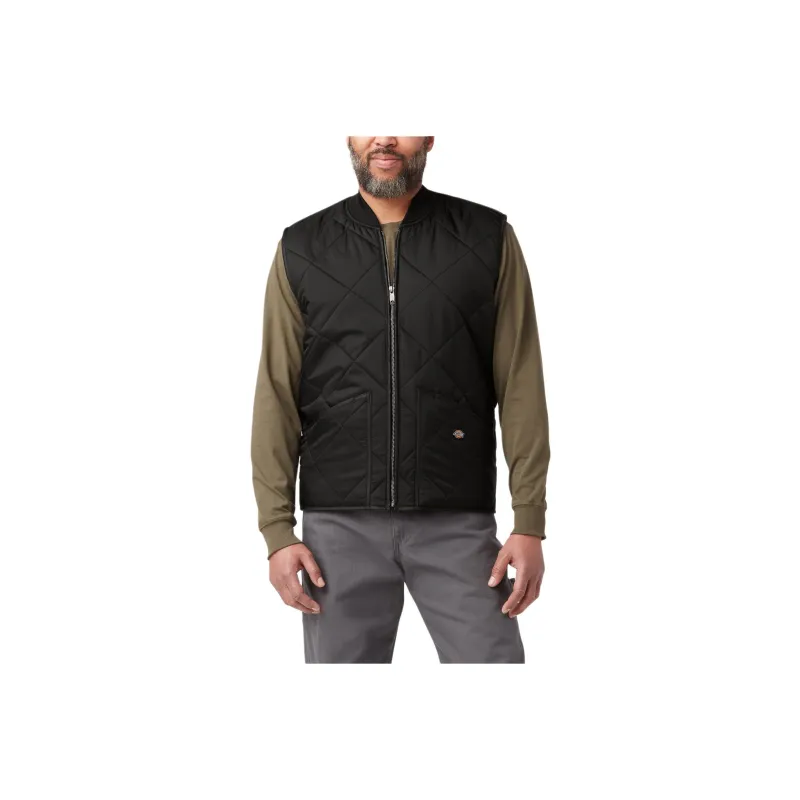 Dickies Diamond Quilted Vest Vest Men's Black-0