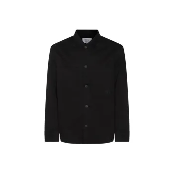 Maison Kitsune Logo Embroidered Long Sleeved Shirt