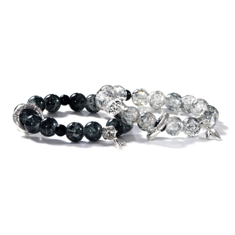 MEOBURLIY Colored Glaze Bracelets Unisex-4