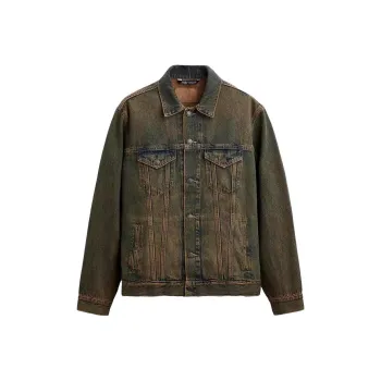 ZARA Denim Jacket Men's Green/Blue