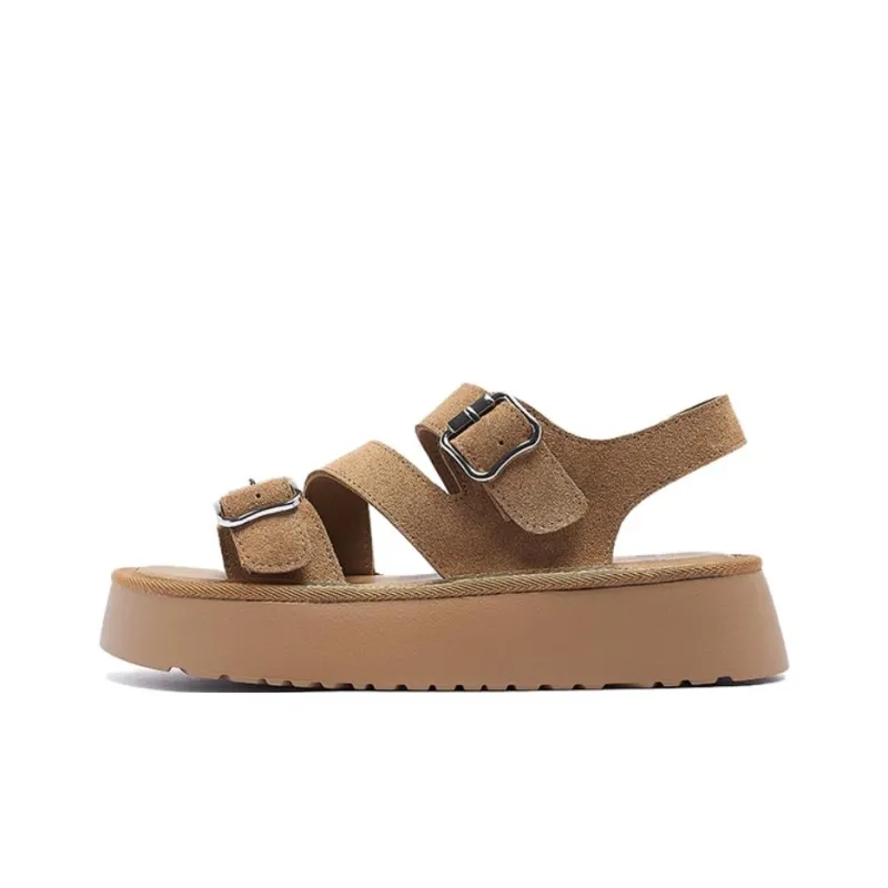 AGSDON Beach Sandals Women's Khaki-6