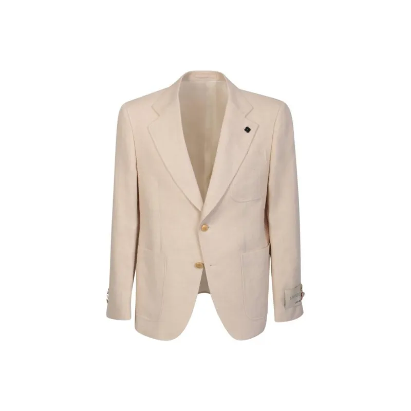 LARDINI Single breasted Cotton blend Blazer-0