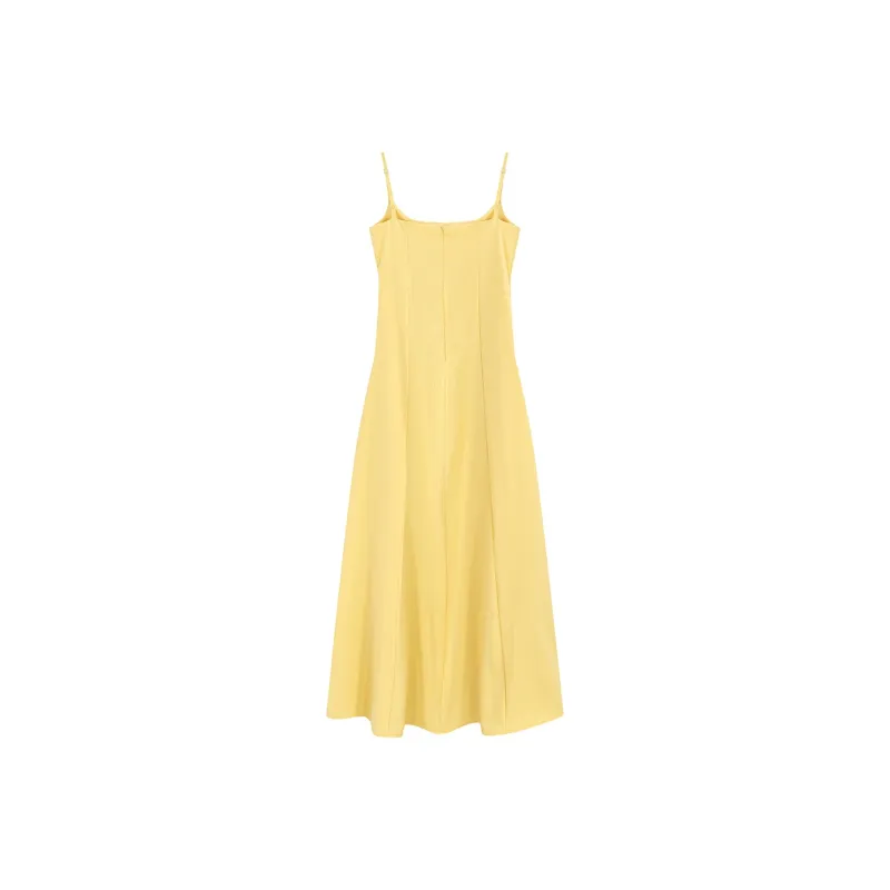 Garbege Slip Dress Women's Yellow-1