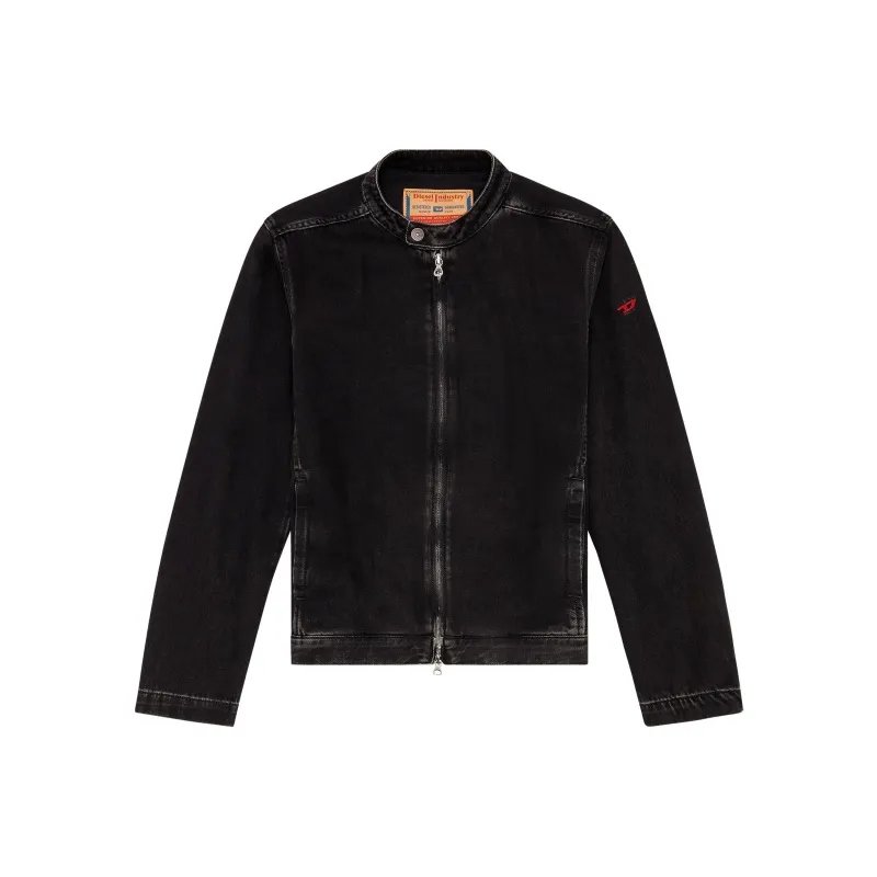 DIESEL D Glory Zipped Denim Moto Jacket-0