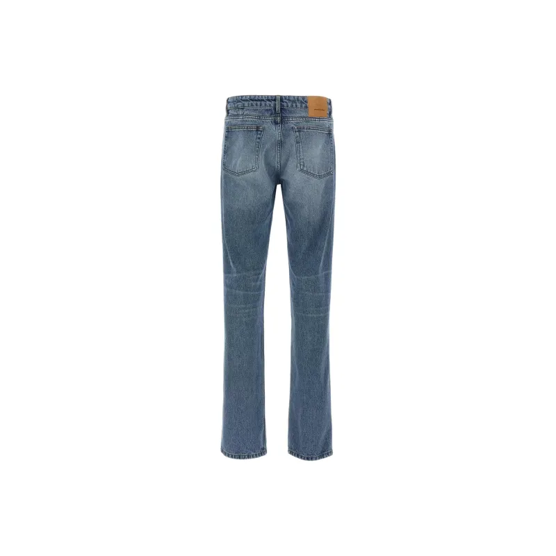 AMIPARIS Paris Logo Patch Classic Fit Jeans-1