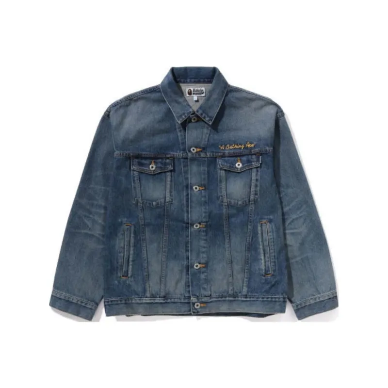 A BATHING APE Damage Denim Jacket-0