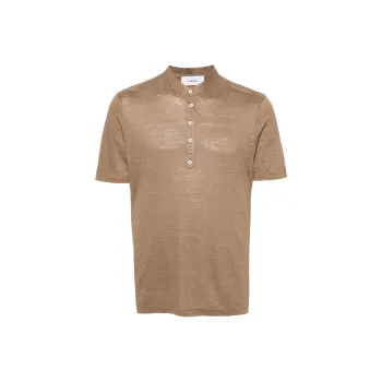 LARDINI Fine knit Slub T shirt