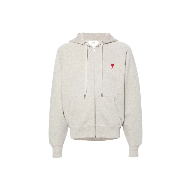 AMIPARIS Ami De Coeur embroidered Cotton Hoodie-0