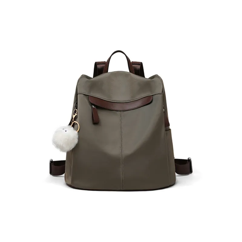COMELY Fabric Preppy Style Backpack Regular Women's Elephant Gray-1