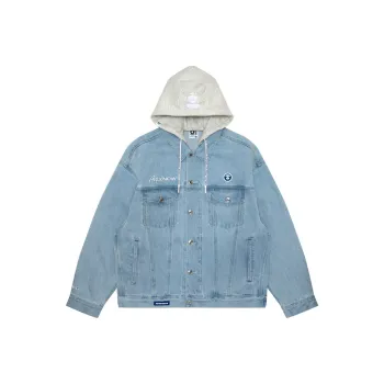 Aape Logo appliqué Hooded Denim Jacket