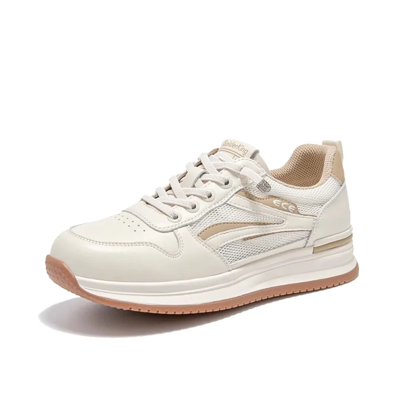 Spider King Breathable Low Top Casual Shoes Women's Ecru-1