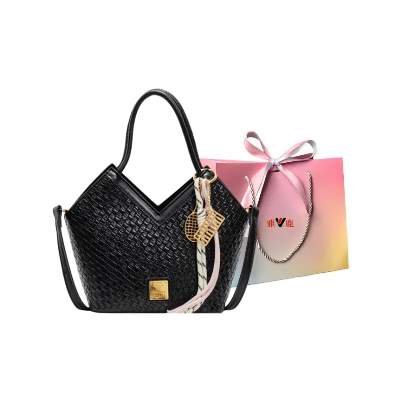 Yalu PU Basket Bag, One Shoulder Handbag Women's Silver/Blue/Ecru/Pink/Black-28