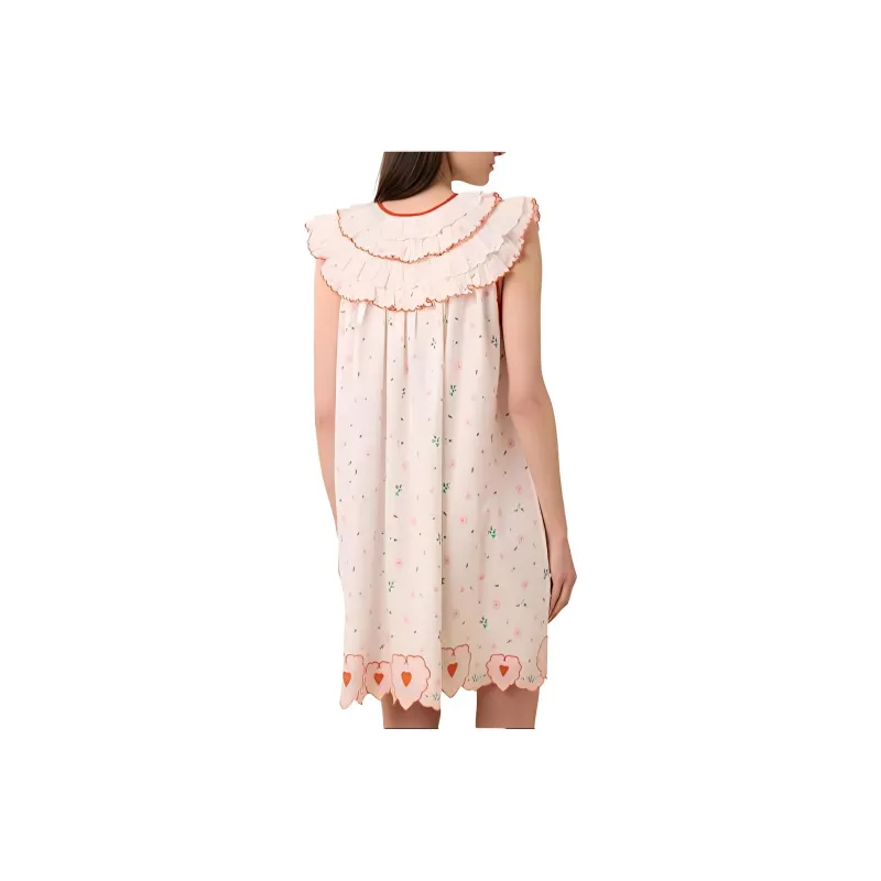 MANOUSH Sainte Valentine Babydoll Dress Sleeveless Dress Women's Pink-1