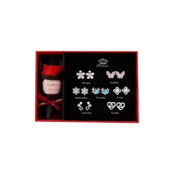 GAGA S925 Silver Stud Earrings Women's