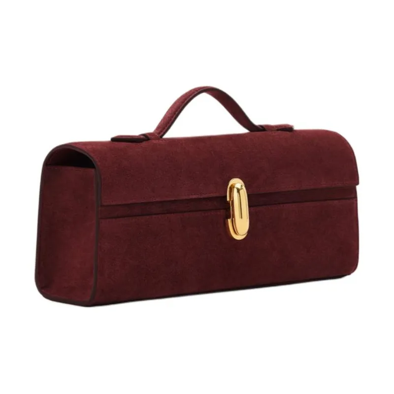 SAVETTE Calfskin Handbag Women's Burgundy-2