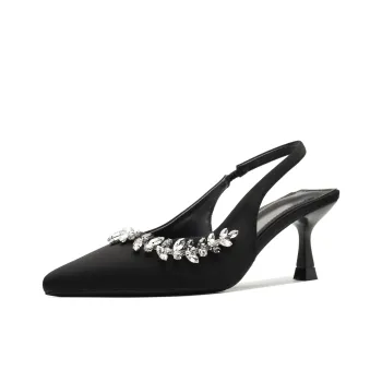 Beijiani Slim Heel High Heels 7CM Women's Black