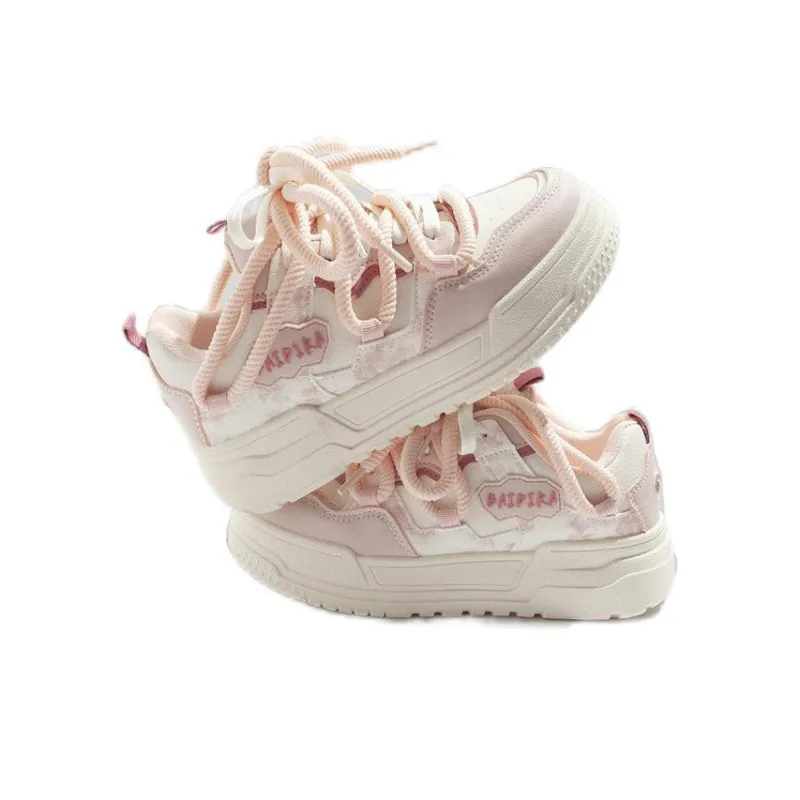 MABEL&CO Abrasion Resistant Lightweight Height Increasing Low Top Skateboard Shoes Women's-2
