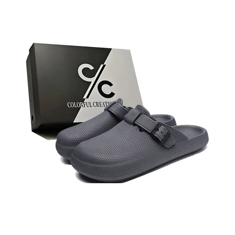 Colorful Creations EVA Quiet Odor Resistant Slip Resistant Massage Pad Closed Toe Slippers Unisex Box-12