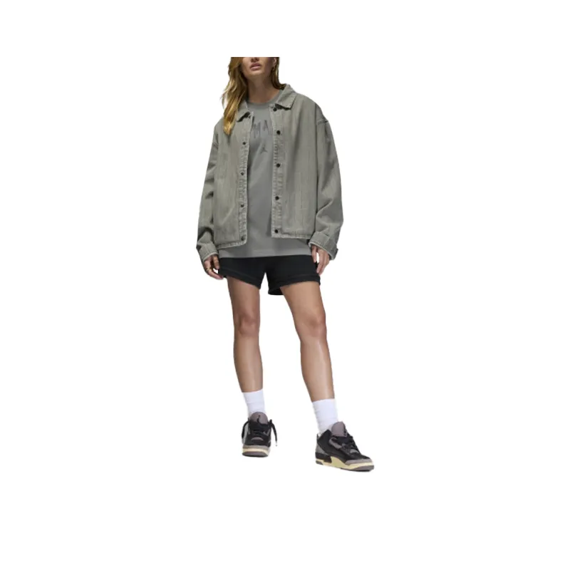 Jordan A Maniére Collaboration Jackets Coats Unisex Asphalt Gray-2