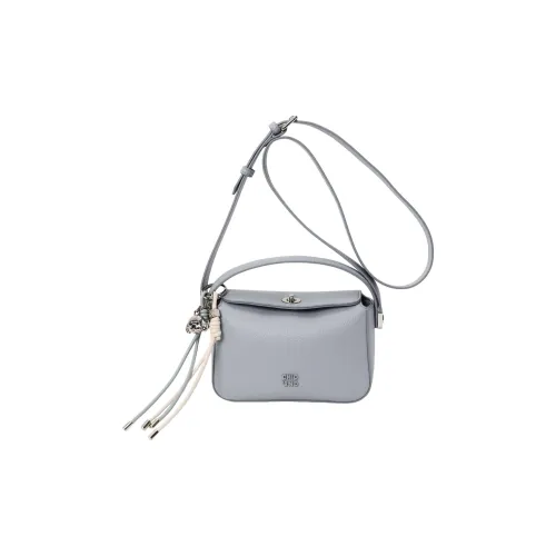 PAYOT Synthetic Leather Handbag, One Shoulder, Crossbody Bag Women's Light Blue/Light Yellow/Ecru