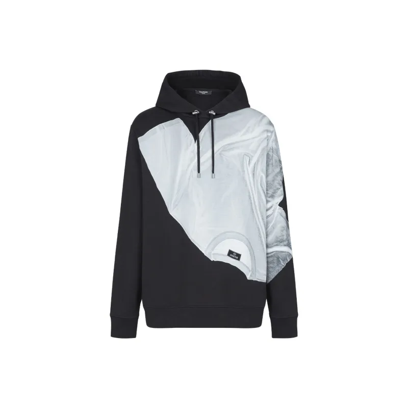 BALMAIN T shirt Print Hoodie-0