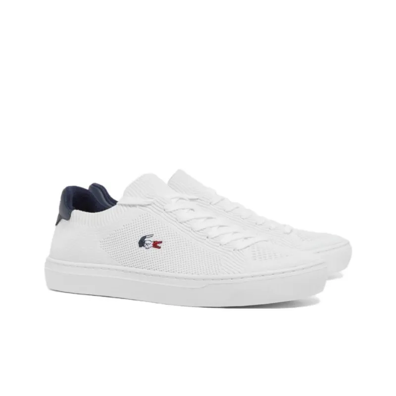 LACOSTE Anti Slip Wear Resistant Low Top Skateboard Shoes Men's White-1