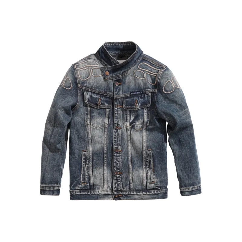 SANTASTIC SS24 Denim Jacket Men's Blue-0
