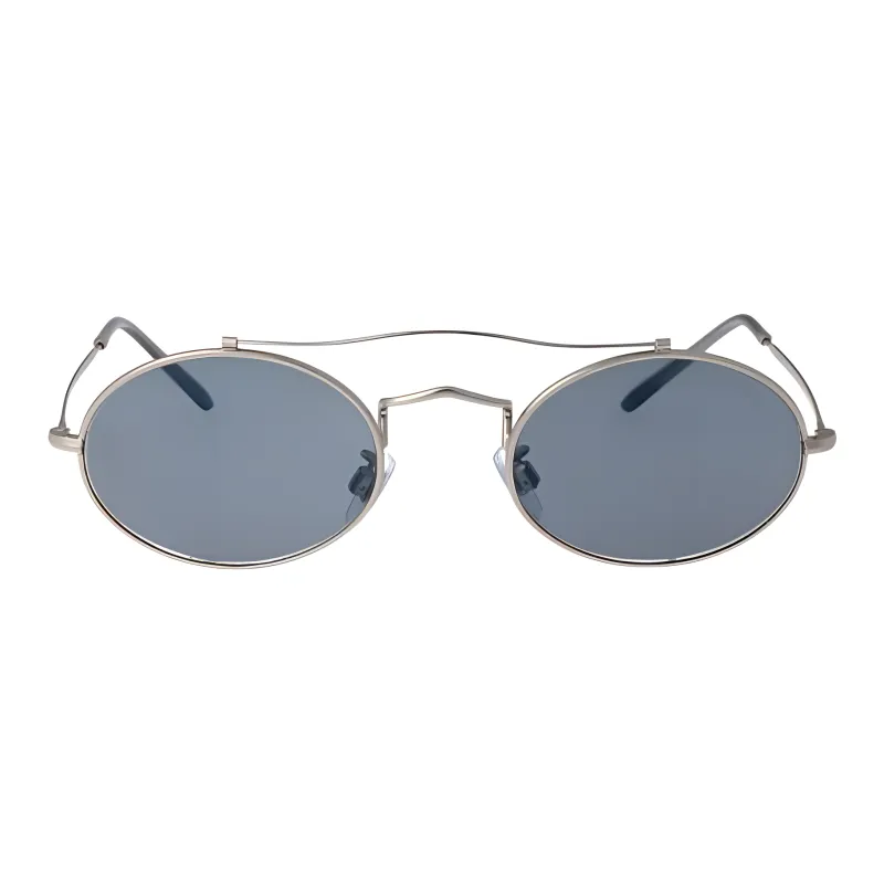 GIORGIO ARMANI Metal Aviator Sunglasses Men's Silver-1