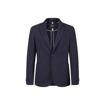 HUGO BOSS SS24 Business Suit Coat Men's Marine Blue