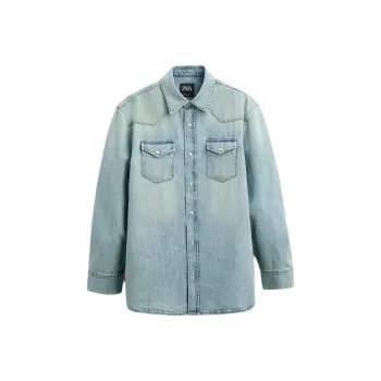 ZARA Denim Jacket Men's Light Blue