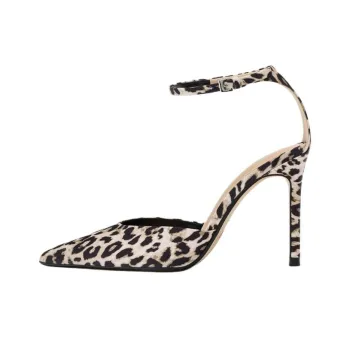 ZARA Slim Heel High Heels 10cm Women's Leopard Print